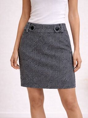 ✨ Banana Republic Black & White Houndstooth Skirt | Timeless Classic Chic✨
